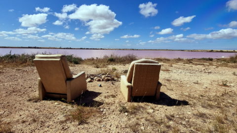 Armchair views at the Pink Lake, Yorketown